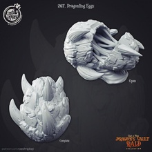 dragon Oeuf pre supported table bébé dragons œufs fantaisie donjon Wyvern trappe dispersion couvoir 3d print model - Mito3D