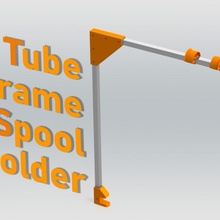 sıra monte tüp çerçeve biriktirmek Kulp destek spool holder tube frame desk mount filament 3d print model - Mito3D