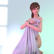 reivo afterbath 3d action female figure model sexy bath print scenery 3d print model - Mito3D