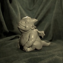 Feuerschmiede Baby Drachen Schmiede baby Drache Cuttie 3d print model - Mito3D