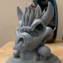 bowser skull incense holder statue fan art nintendo dragons skulls collectible 3d print model - Mito3D