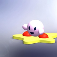 kirby anime game gaming star videogame character comics 3d print model - Mito3D