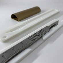 swann morton bisturi Astuccio guaina scatola protezione manica coltello lama sicurezza acciaio grafica artigianato swannmorton 3d print model - Mito3D
