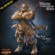 big face brute tabletop epic fantasy mini model orc rpg sand miniature shadow boardgame base role heroes ogre wargame dungeon d&d warriors pathfinder infinite heroines guild thieves ragingheroes 3d print model - Mito3D