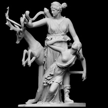 Artemis Iphigenie Scan 3d uralt Kunst Hirsch Göttin Skulptur Frau Diana nackt Gips Jagd Gruppe artec Openglam eva smk open printable 3d print model - Mito3D