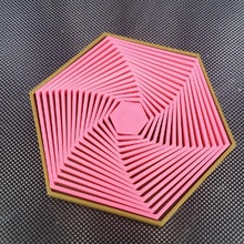 concentric hexagon - desktop toy desk easy fast finger fun geometric math desktoy 3d print model - Mito3D