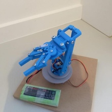 rc servo robot brazo pinza 3d print model - Mito3D