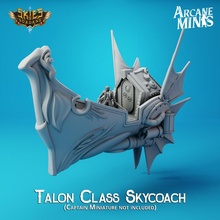 airship - talon class skycoach store boat dragons dungeons fly rpg ship sky terrain steampunk miniature crystal flying taxi air roleplaying tabletop elemental flight 28mm dnd 35mm playable 32mm skiff eberron crew arcanapunk magipunk 3d print model - Mito3D