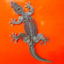 geko salamanquesa reptile tarentola mauritanica muelle elasticspring 3d print model - Mito3D