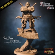 big face brute flying carpet store epic fantasy fly mini model orc rpg magic sand miniature shadow boardgame base role tabletop heroes ogre wargame dungeon d&d warriors pathfinder infinite heroines 3d print model - Mito3D
