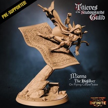 mianna highflyer flying carpet store cat epic fantasy fly mini model rpg magic sand miniature shadow boardgame base role tabletop heroes magical wargame dungeon d&d warriors pathfinder infinite heroines guild thieves ragingheroes 3d print model - Mito3D