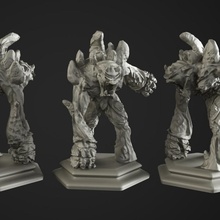 pedra golem tampo mesa dragões fantasia hexágono monstro orc rpg Rocha guardião jogo tabuleiro base forte masmorra descobridor druida mmorpg Gloomhaven procuração 3d print model - Mito3D