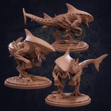 sharkasaurus - presupported tabletop boss creature dino dinosaur dragon dragons dungeons epic mini monster ocean rpg sea shark large huge trappers dnd ttrpg lodge 3d print model - Mito3D