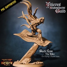 black rose killer flying carpet tabletop epic fantasy mini model rpg magic sand miniature shadow boardgame base role heroes magical wargame dungeon d&d warriors pathfinder infinite heroines guild thieves ragingheroes 3d print model - Mito3D