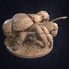 giant coconut crab - presupported tabletop creature dragon dragons dungeons mini monster mount water miniature trappers underwater crustacean dnd lodge cocounut 3d print model - Mito3D