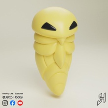 kakuna 1 7 scale pokemon fan art kit model scaled 3d print model - Mito3D