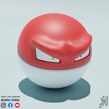 voltorb 1 10 échelle Pokémon trousse modèle escaladé 3d print model - Mito3D