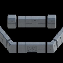 hex parede conjunto loja mechwarrior 6mm battletech 3d print model - Mito3D