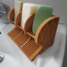 3 savon titulaire soutien porte savons salle bains gothique 3d print model - Mito3D