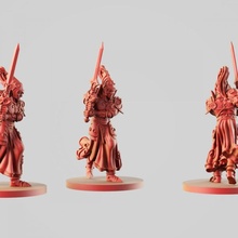 paladin 4 tabletop accessories action art dragons fantasy figure rpg miniature warcraft boardgame dungeon 28mm pathfinder crosslances confrontaion 3d print model - Mito3D