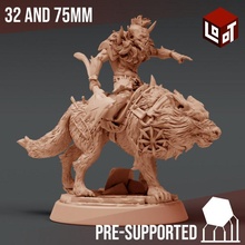 goblin dog rider - trouble loot studios tabletop epic fantasy game hero mini rpg miniature boardgame dungeonsanddragons heroes wargame d&d role-playing pathfinder lootstudios 3d print model - Mito3D