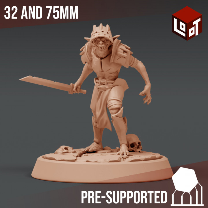goblin soldier - trouble loot studios store epic fantasy game hero mini rpg miniature boardgame dungeonsanddragons tabletop heroes wargame d&d role-playing pathfinder lootstudios 3D print model - Mito3D
