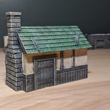wood stucco house tabletop building mini rpg chimney dungeonsanddragons village 28mm dnd pathfinder verrell 3d print model - Mito3D