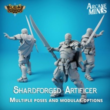 shardforged artificer - cin'dar navy tabletop dragons dungeons fighter guard hero mini pirate robot rpg shield sword warrior magic steampunk miniature mage scifi heroes captain minis 28mm dnd 35mm 32mm powerful officer construct 3d print model - Mito3D