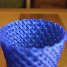 gewebt Korb Vase parametrisch Muster pla Nashorn Heuschrecke Wiederholung 3d print model - Mito3D