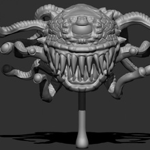 eye tyrant boss monster tabletop tentacle dnd pathfinder beholder 3d print model - Mito3D