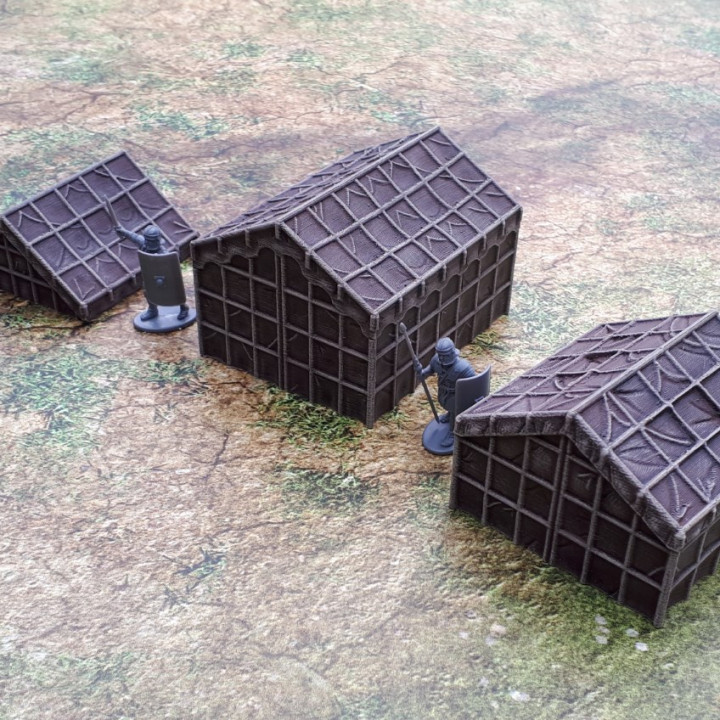 3 romano campo tende formazione scolastica Roma terreno giochi guerra tavolo legione 28mm 6mm 10mm 15mm Cesare 3D print model - Mito3D