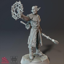 maceracı büyücü mağaza Zindanlar elf adam Parti rol yapma rpg Warhammer büyü minyatür erkek Personel masaüstü temel d Ageofsigmar aos zindanlar ejderhalar 3d print model - Mito3D