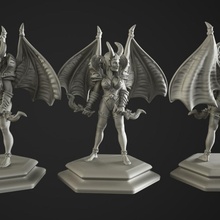 succubus rot 3 tabletop dragons fantasy female miniatures monster pawn queen rpg warhammer wings character knife dungeon 28mm sexual 3d print model - Mito3D