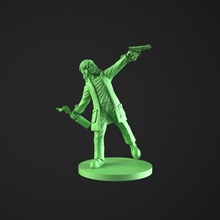 john zombiecide tabletop games pistol zombie miniature boardgame infantry riot special police 28mm crime molotov 3d print model - Mito3D