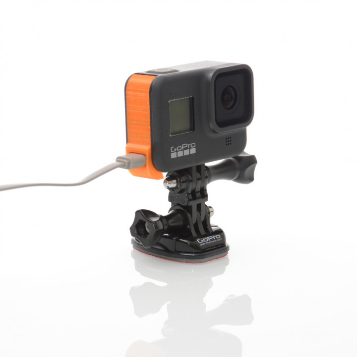 gopro eroe 8 ricarica porta batteria usb c hero8 3D print model - Mito3D