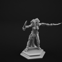 soldier 2 barbarian dragons fantasy game girl rpg warhammer woman character blade miniature tortoise dungeon amazon heroquest rpf 3d print model - Mito3D