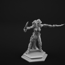 soldat 2 barbare dragons fantaisie Jeu fille rpg marteau guerre femme personnage lame miniature tortue donjon amazone héroïque rpf 3d print model - Mito3D