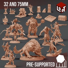 goblin trouble - loot studios store epic fantasy game hero mini rpg miniature boardgame dungeonsanddragons tabletop heroes wargame d&d role-playing pathfinder goblins lootstudios 3d print model - Mito3D