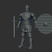 algar beast slayer action figure fan art knight shield sword toy warrior magnetic arms chainmail 3d print model - Mito3D