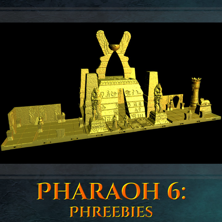 pharaoh 6 phreebies egypt egyptian terrain tomb dungeon tiles dragonbite mummies 3D print model - Mito3D