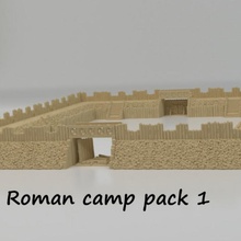 modulaire romain marchant camp pack 1 table Rome terrain jeux guerre légion 6mm 10mm 15mm César fortification légionnaire dba dbm 3d print model - Mito3D