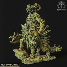 gorm tabletop demon boss dark epic fantasy horror monster centaur enemy dungeon d&d dnd 32mm armanite dragonogre 3d print model - Mito3D