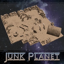 lixo planeta loja espaço Estrela terreno Lixo azulejos baldio mordida dragão dragonlock Junkyard 3d print model - Mito3D