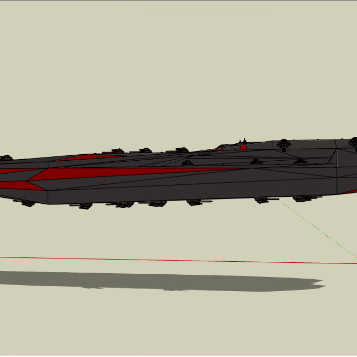 armored ship sci-fi 3D print model - Mito3D