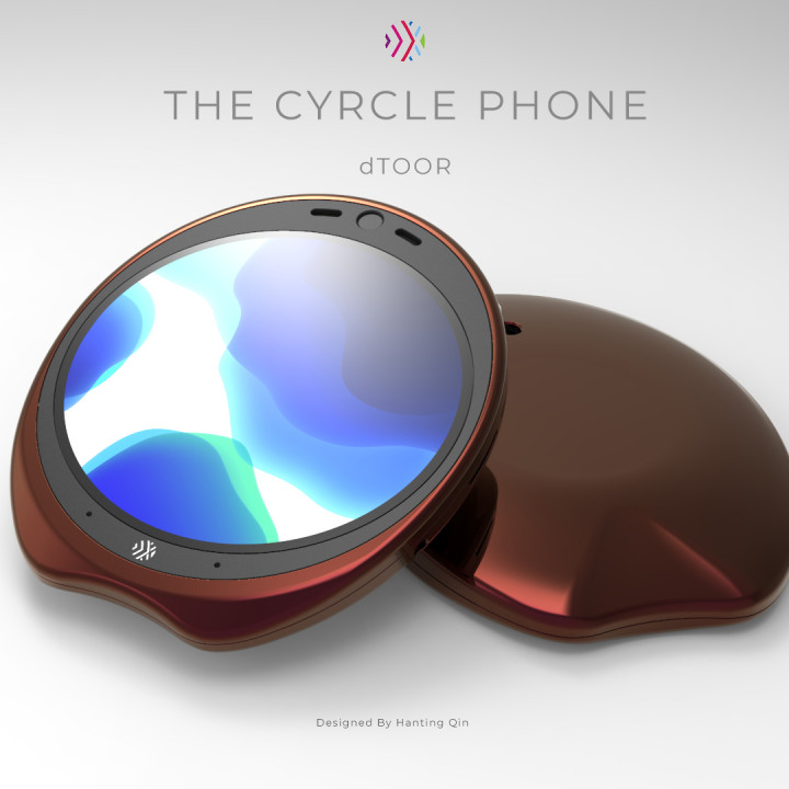 ergonomic cyrcle phone design gadgets & electronics inventor designcompetition keyshot 3dcad cyrclephone designformanufacture phonecasing 3D print model - Mito3D