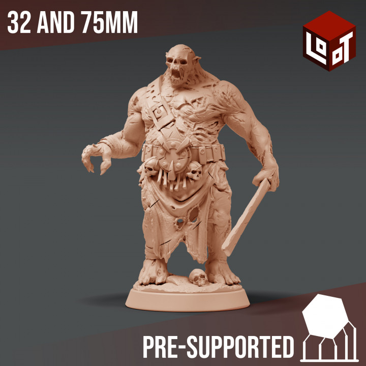 bugbear zombie - wightpocalypse loot studios tabletop epic fantasy game hero mini rpg undead miniature boardgame dungeonsanddragons zombies wargame d&d role-playing pathfinder lootstudios 3D print model - Mito3D