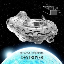 destroyer ghosts tabletop miniatures space spaceship 3dprint boardgames spacecraft board games stellar ti4 creuss 3d print model - Mito3D