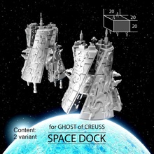 space dock ghosts tabletop miniatures sci-fi spaceship 3dprint boardgames spacecraft board games stellar ti4 creuss 3d print model - Mito3D