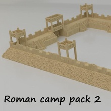 modular roman marching camp - pack 2 education rome terrain wargames tabletop legion 6mm 10mm 15mm caesar fortification legionary dba dbm 3d print model - Mito3D