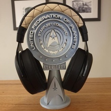 étoile randonnée casque musique supporter titulaire soutien cadeau écouteurs Star Trek entreprise voyageur ds9 trekkie 3d print model - Mito3D
